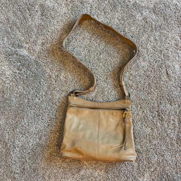 HOBO Handbags - HOBO Gold Leather Crossbody Bag